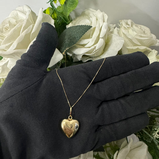 Collana veneziana con cuore bombè oro