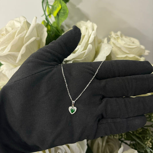 Collana rollò con cuore oro e zirconi