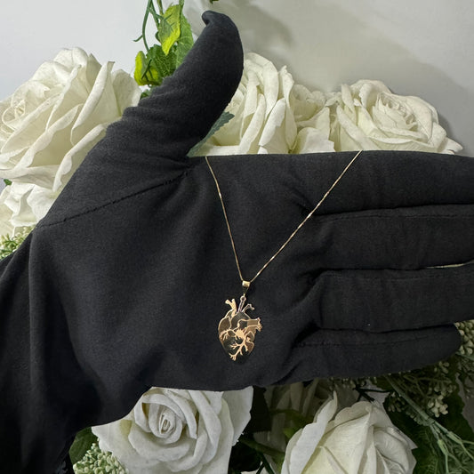 Collana veneziana con cuore oro