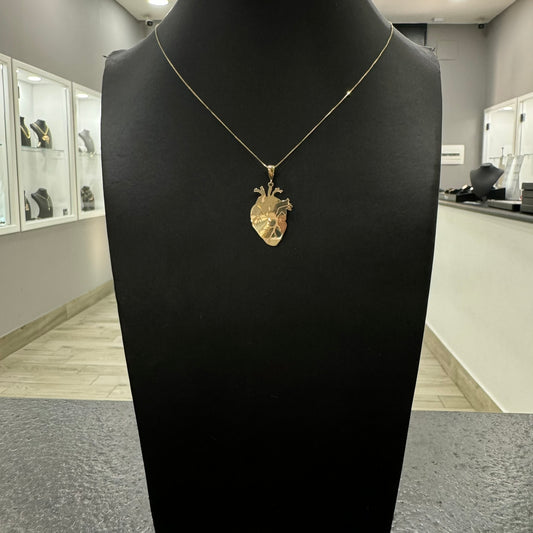 Collana veneziana con cuore oro