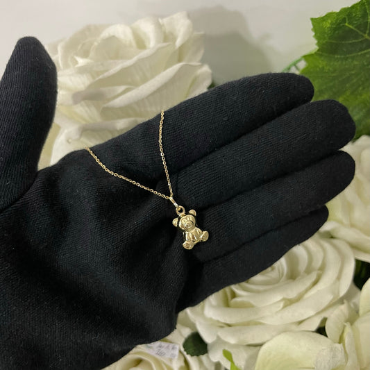 Collana catenina con orsetto oro