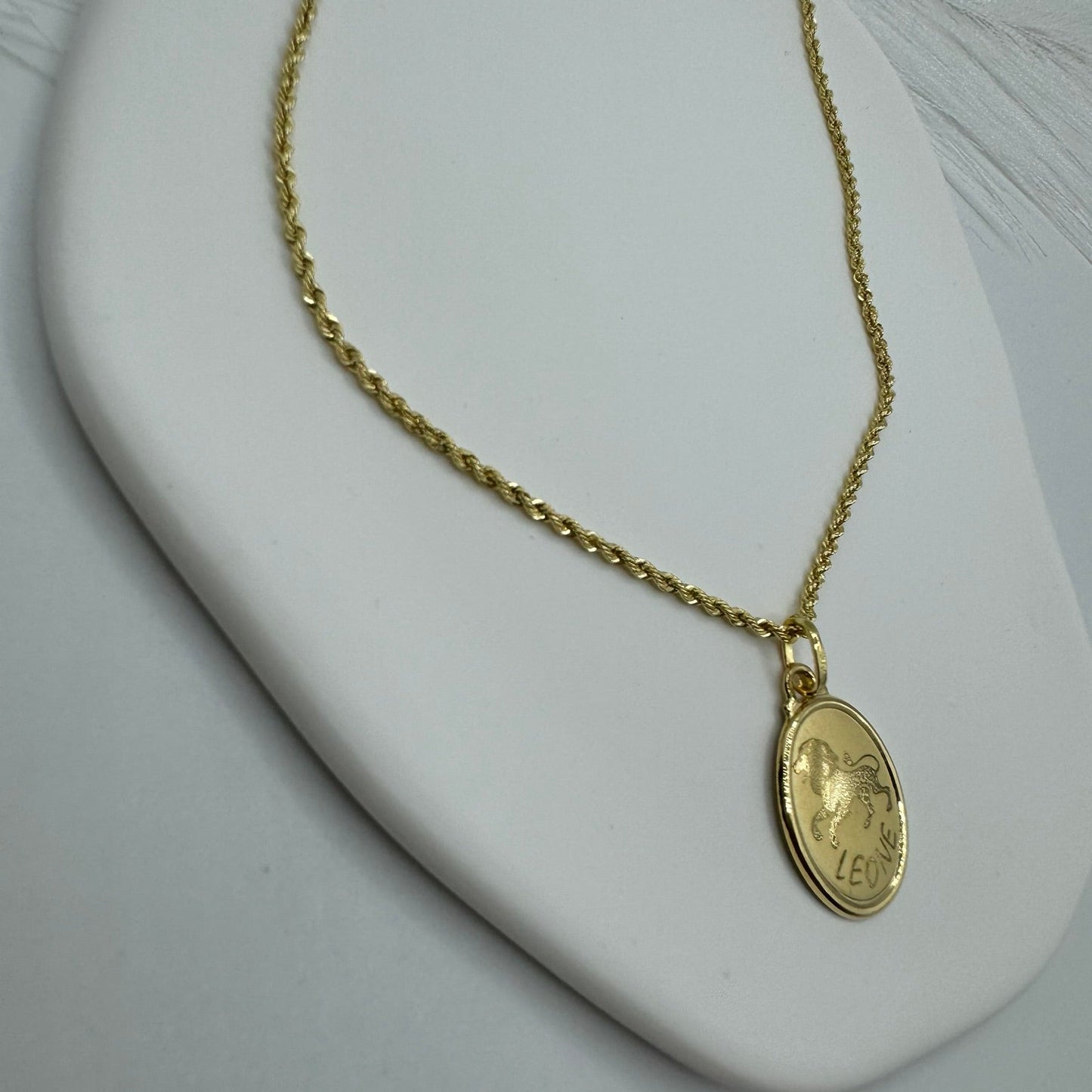 Collana fune con segno zodiacale oro