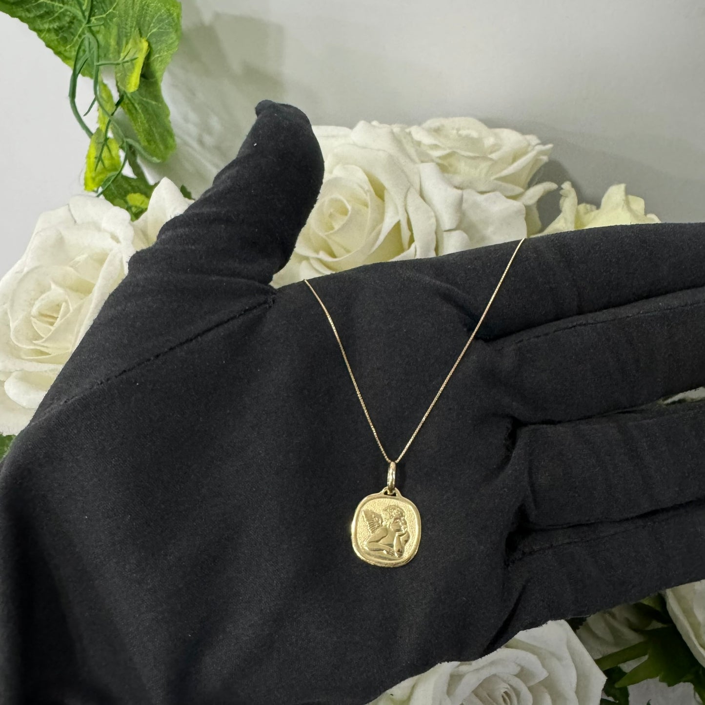 Collana veneziana con angelo oro