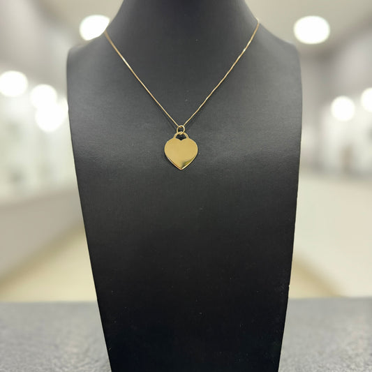 Collana veneziana con piastra cuore oro