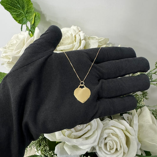 Collana veneziana con piastra cuore oro