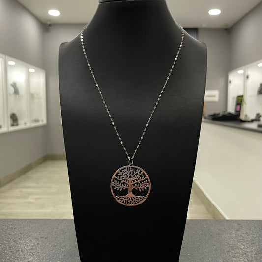 Collana specchiatina con albero della vita oro