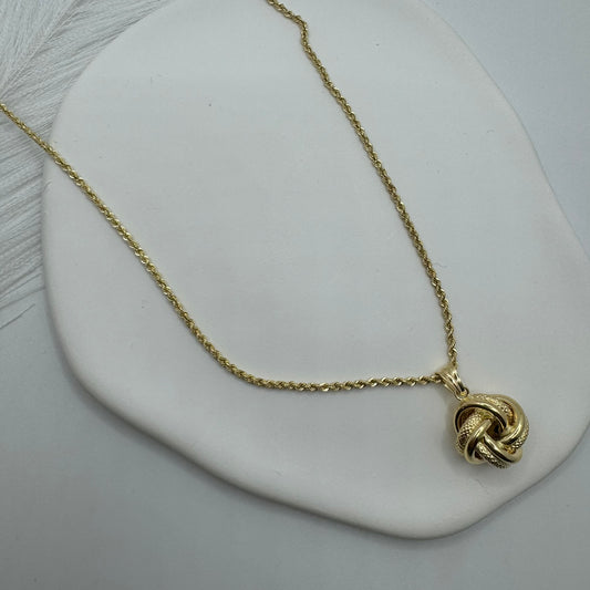 Collana fune con nodo oro