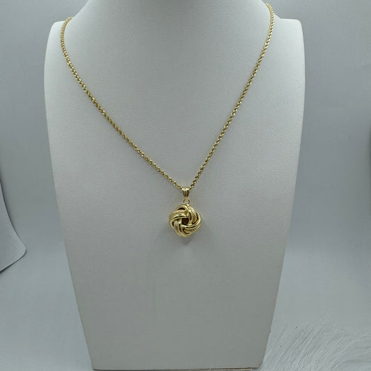 Collana fune con nodo oro