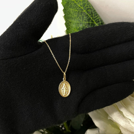 Collana rollò con madonna miracolosa oro