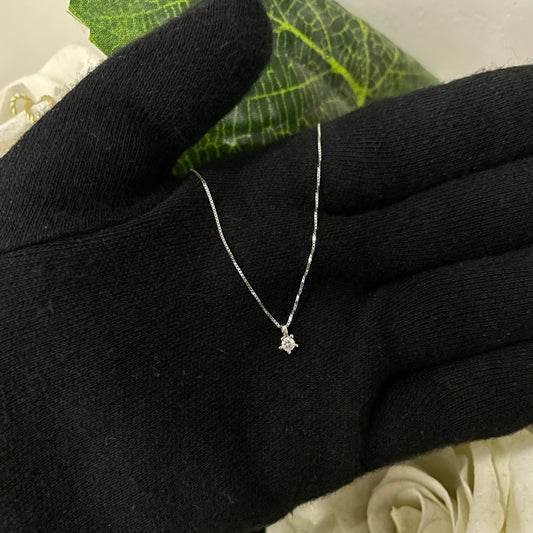 Collana veneziana con punto luce oro e diamante