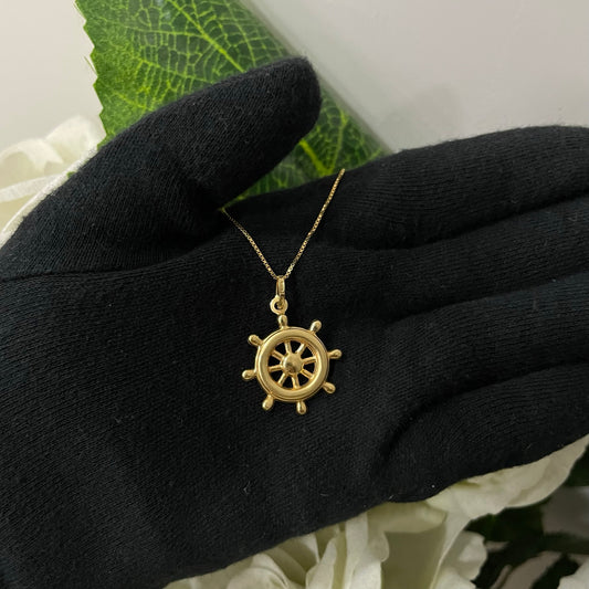 Collana veneziana con timone oro