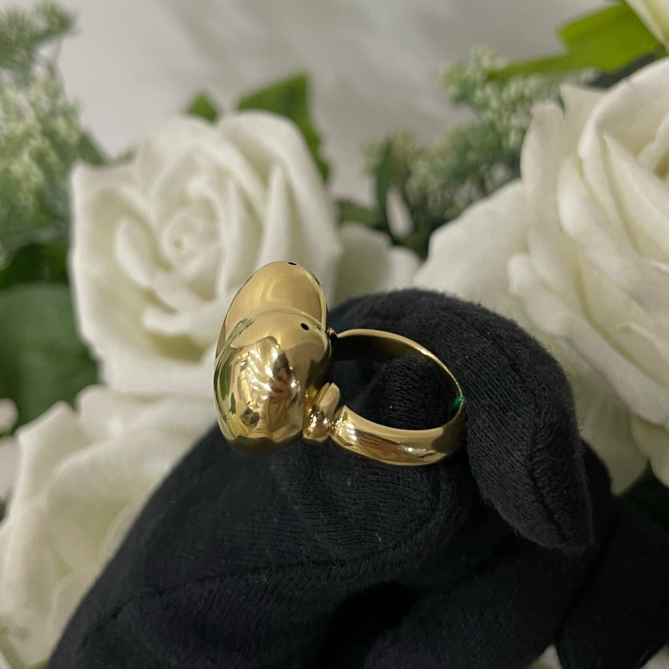 Anello sale cuore oro