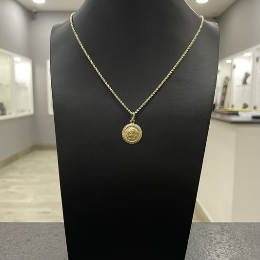 Collana fune con medusa oro